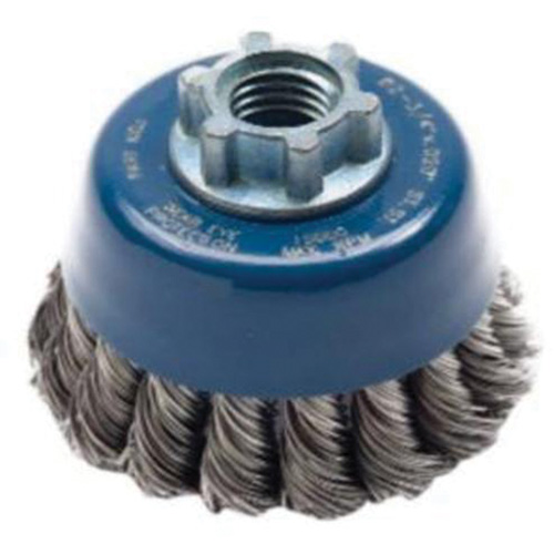 Knotted Wire Cup Brush, 2-3/4" Dia. x 5/8"-11 Arbor Absolute Business Supply