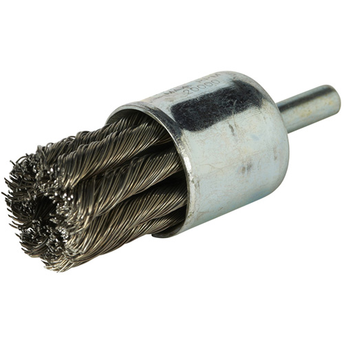 Stem Mounted Knotted Wire Brush, 1" Dia. x 1/4" Arbor Absolute Business Supply