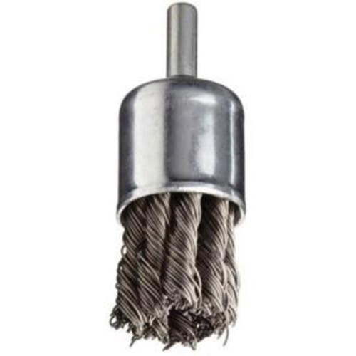Brosse &agrave; fils nou&eacute;s avec moyeu, 1" dia. x 1/4" arbre Absolute Business Supply
