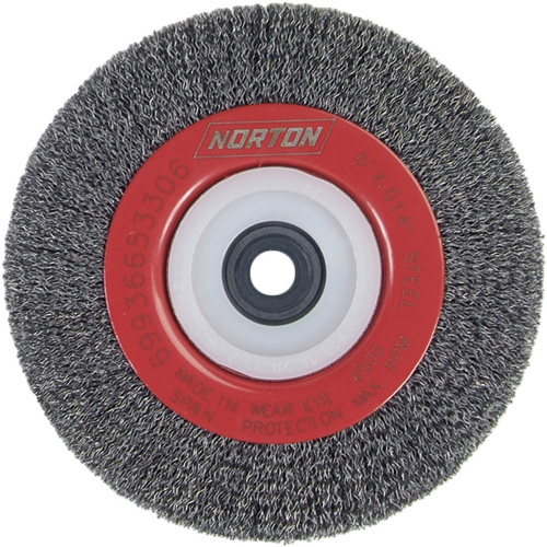 Roue d'&eacute;tabli sertie, 6" dia., Fils 0,014", Arbre 1/2"-2 Absolute Business Supply