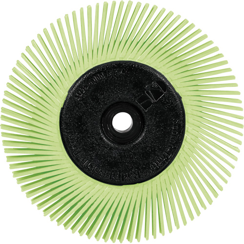 Scotch-Brite Type A Precision Radial Bristle Brush PN-RB with Adapter, Ceramic, 50+ Grit, 6" Dia. Absolute Business Supply