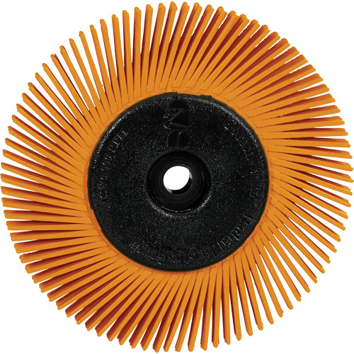 Scotch-Brite Type A Precision Radial Bristle Brush PN-RB with Adapter, Ceramic, 80+ Grit, 6" Dia. Absolute Business Supply