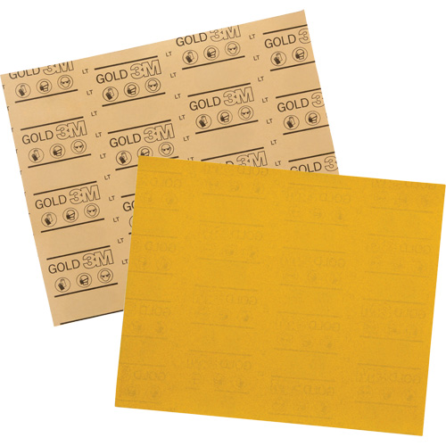 Feuille abrasive dor&eacute;e 12541, 9" x 11", Grain 320, Oxyde d'aluminium Absolute Business Supply