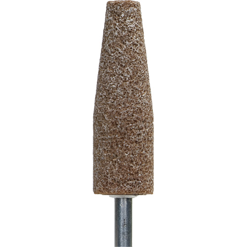Gemini Vitrified Bond Mounted Point, A38, Aluminum Oxide, 1-1/2" Dia., 1-1/2" L, 60 Grit Absolute Business Supply