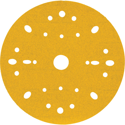 Hookit Gold Abrasive Disc, 6" Dia., 240 Grit, Aluminum Oxide, C-Weight Absolute Business Supply