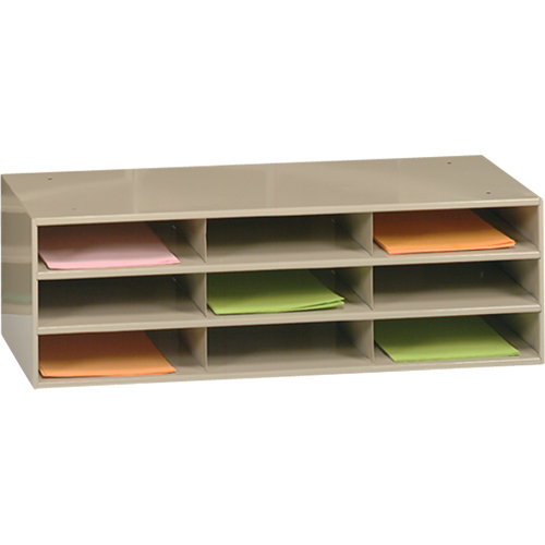 Data Organizers, Stationary, 9 Slots, Steel, 33-3/4" W x 11-5/8" D x 10-3/4" H Absolute Business Supply