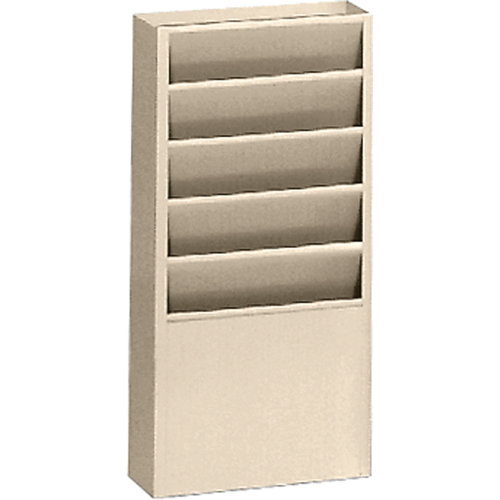 Literature Storage Racks, Stationary, 5 Slots, Steel, 9-3/4" W x 4-1/8" D x 21" H Absolute Business Supply