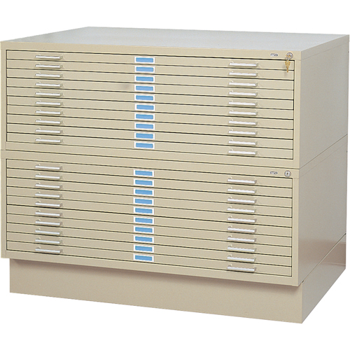 Steel Plan Files, 10 Drawers, 46-3/8" W x 35-3/8" D x 16-1/2" H Absolute Business Supply