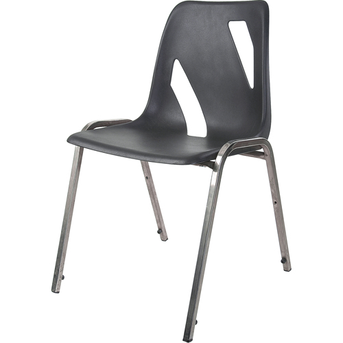 Stacking Chair, Vinyl, 31" High, 275 lbs. Capacity, Black Absolute Business Supply