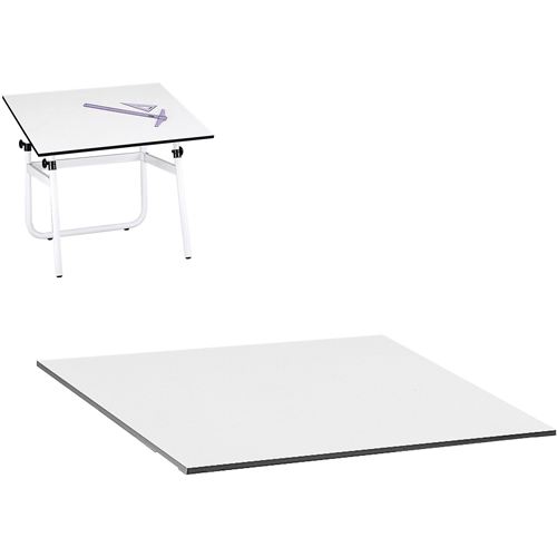 Dessus pour table &agrave; dessin r&eacute;glable Vista, 48" la x 3/4" h, Blanc Absolute Business Supply
