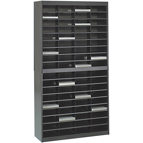 Heavy-duty Literature Organizers, Stationary, 72 Slots, Steel, 37-1/2" W x 12-3/4" D x 71" H Absolute Business Supply