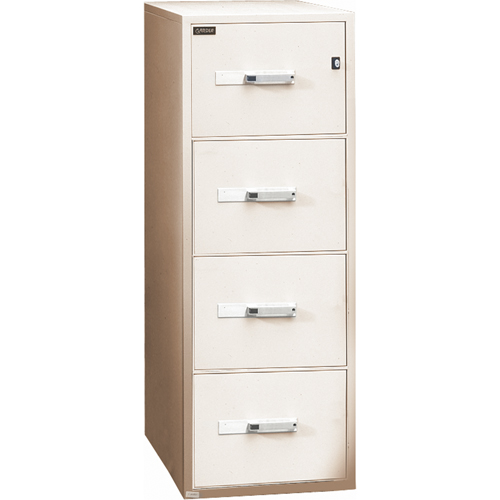 Fire Resistant Filing Cabinets, Steel, 4 Drawers, 19-3/4" W x 31" D x 54" H, Beige Absolute Business Supply