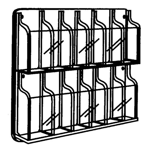 Pr&eacute;sentoirs, Mural, 9 fentes, Plastique, 30" la x 2" p x 36-7/8" h Absolute Business Supply