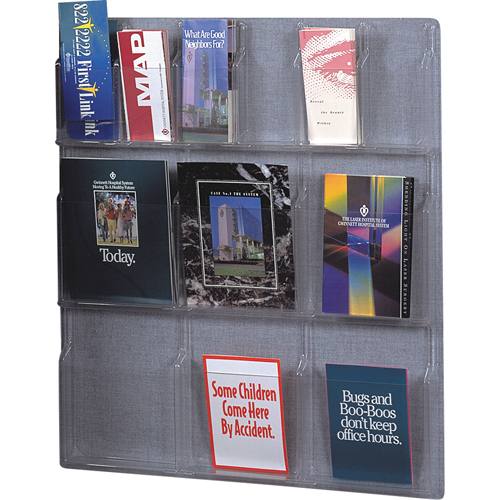Pr&eacute;sentoirs, Mural, 6 fentes, Plastique, 30" la x 34-3/4" p x 34-3/4" h Absolute Business Supply
