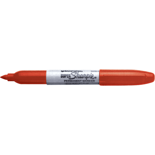 Permanent Markers - Super, Red, Fine Tip Absolute Business Supply