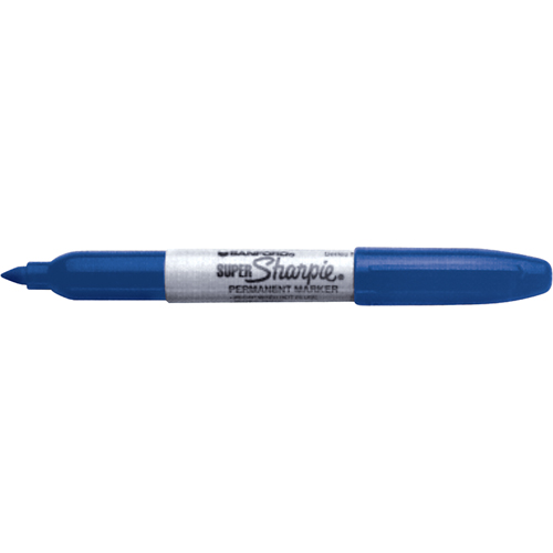 Marqueurs permanents - Super, Bleu, Pointe Fin Absolute Business Supply