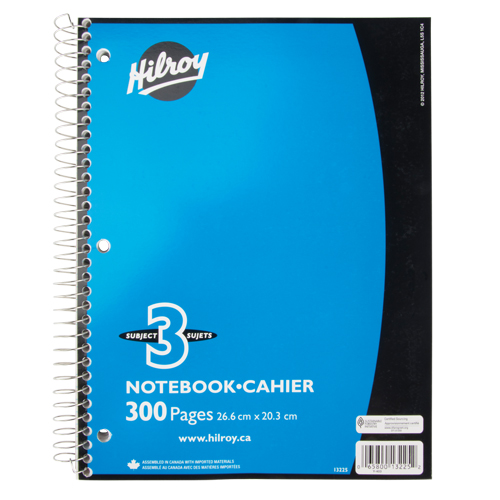 3 Subject Spiral Notebook Absolute Business Supply