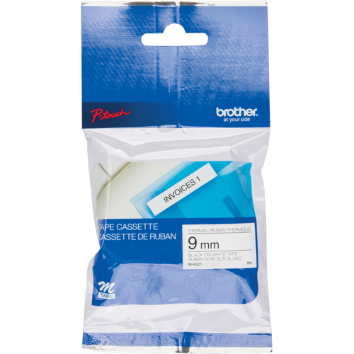 Ruban-&eacute;tiquette, 9 mm x 26-1/4', Noir sur blanc Absolute Business Supply