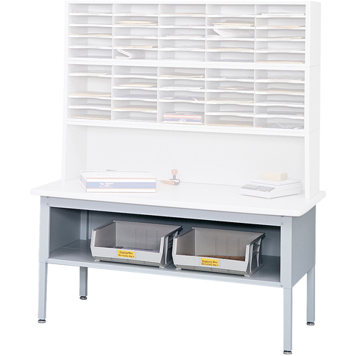 Mobilier E-Z Sort pour la salle du courrier- Tables de tri avec tablette-Dessus de table, 60" la x 28" p x 36" h, Stratifi&eacute; Absolute Business Supply