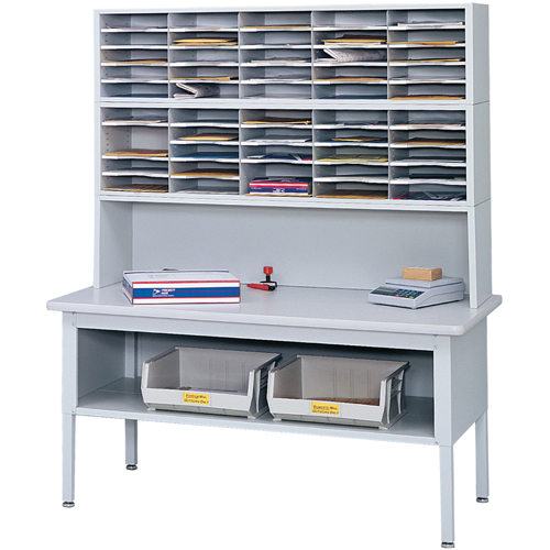 Mobilier E-Z Sort pour la salle du courrier- Tables de tri avec tablette-Dessus de table, 60" la x 28" p x 36" h, Stratifi&eacute; Absolute Business Supply