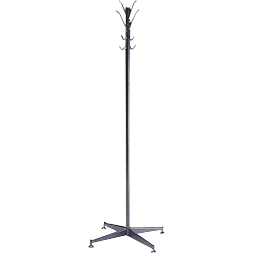 Coat Tree, 60" H, Steel, Black, 8 Hook(s) Absolute Business Supply