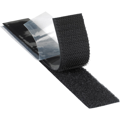 Attache r&eacute;sistant aux plastifiants, Boucle, 50 vg x 2", Adh&eacute;sif, Noir Absolute Business Supply