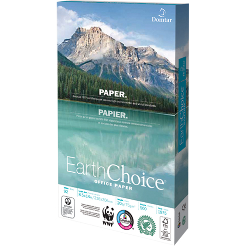 EarthChoice&reg; Office Paper, FSC, 8-1/2" x 14", 20 lbs., White Absolute Business Supply