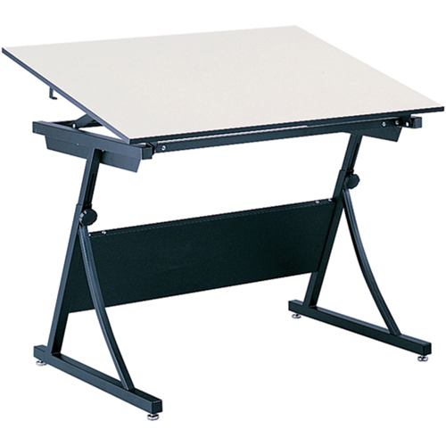 PlanMaster Height-Adjustable Drafting Table, 43" W x 29-1/2" - 37-1/2" H, Black Absolute Business Supply