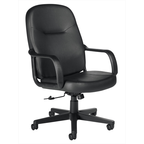 Office Chairs, Leather, Black Absolute Business Supply