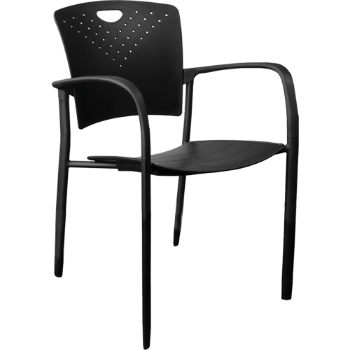 Chaises empilables MaxX StaxX, Polypropyl&egrave;ne, Hauteur 17-1/4", Capacit&eacute; 275 lb, Noir Absolute Business Supply