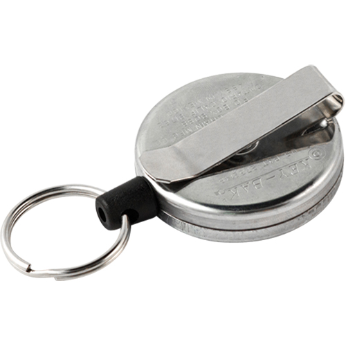 D&eacute;rouleurs autor&eacute;tractables originaux #485-HDK, Chrome, C&acirc;ble 48", Fixation Agrafe de ceinture Absolute Business Supply