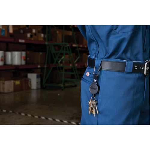 D&eacute;rouleurs de taille moyenne de s&eacute;rie Mid6 #6, Polycarbonate, C&acirc;ble 36", Fixation Agrafe de ceinture Absolute Business Supply
