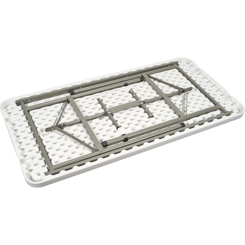 Table pliante, Rectangulaire, 48" l x 24" la, Poly&eacute;thyl&egrave;ne, Blanc Absolute Business Supply