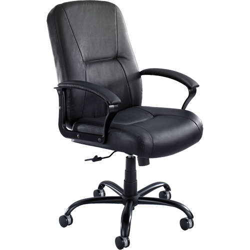 Serenity Big & Tall Chair, Leather, Black, 500 lbs. Capacity Absolute Business Supply
