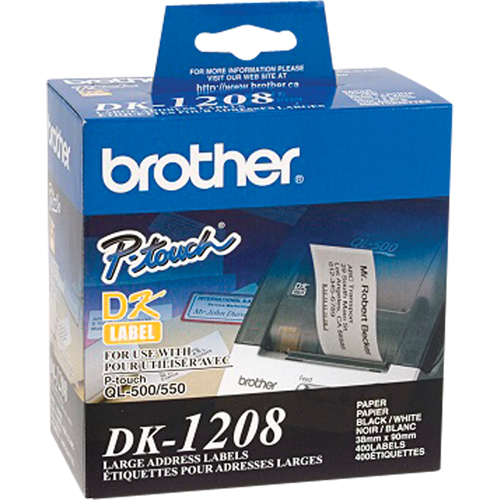 &eacute;tiquettes d'adresse de s&eacute;rie DK, 1-1/2" la x 3-1/2" la x Blanc Absolute Business Supply