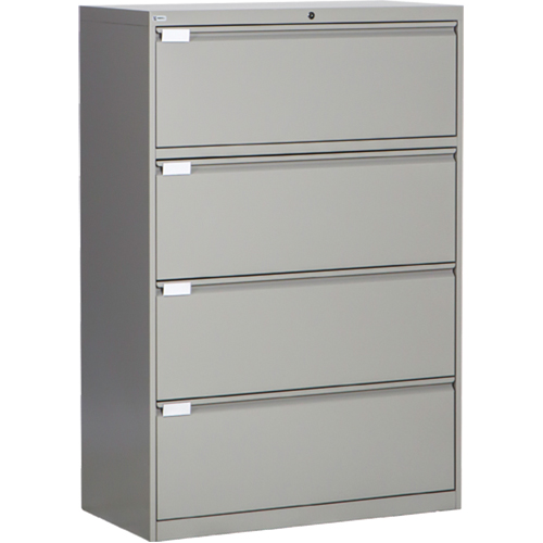Classeur lat&eacute;ral, Acier, 4 tiroirs, 36" la x 18" p x 53-3/8" h, Gris Absolute Business Supply