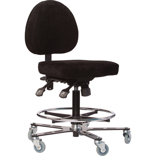 Si&egrave;ges ergonomiques pour le soudage TF180, Su&egrave;de, Noir, Capacit&eacute; 300 lb Absolute Business Supply