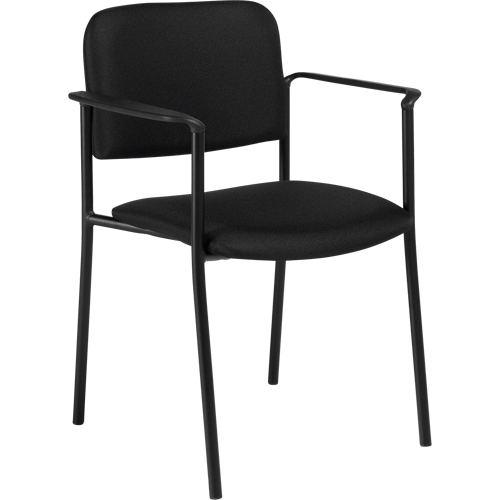 Stacking Chairs, Fabric, 32" High, 300 lbs. Capacity, Black Absolute Business Supply