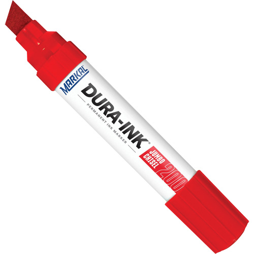 Marqueur no 200 Dura-Ink, Rouge, Pointe Ciseau Absolute Business Supply