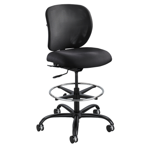 Vue Heavy-Duty Stool, Nylon, Black, 350 lbs. Capacity Absolute Business Supply