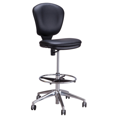 Metro Extended-High Chair, Vinyl, Black, 250 lbs. Capacity Absolute Business Supply