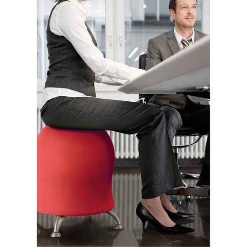 Zenergy Ball Chair, Fabric, Red, 250 lbs. Capacity Absolute Business Supply