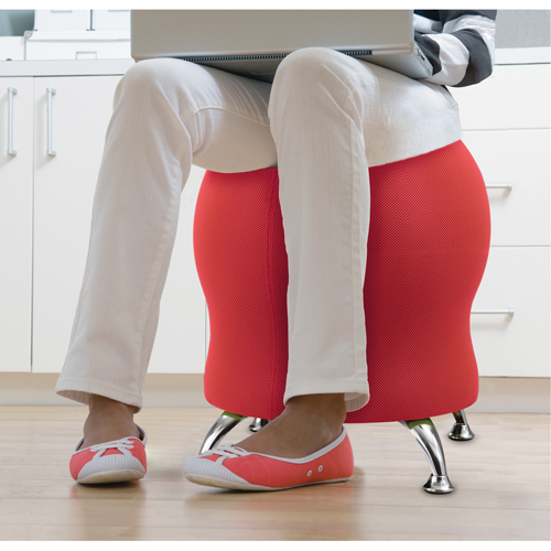 Zenergy Ball Chair, Fabric, Red, 250 lbs. Capacity Absolute Business Supply