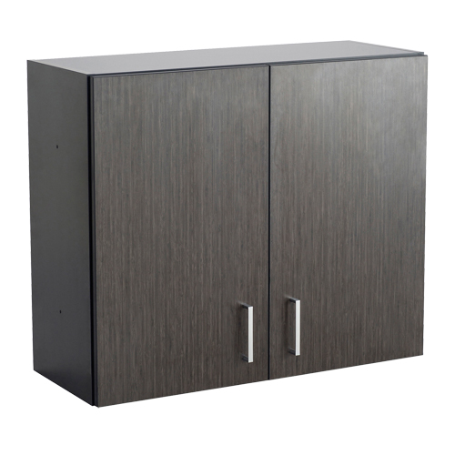 Armoire modulaire murale, 30" h x 36" la x 15" p, 1 tablettes, M&eacute;lamine, Nuit d'Asie/noir Absolute Business Supply