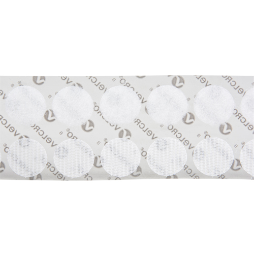 Attaches en jeton, Boucle et crochet, 3/4" dia., Adh&eacute;sif, Blanc Absolute Business Supply