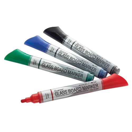 Premium Glass Dry-Erase Markers, Assorted, Bullet Tip Absolute Business Supply