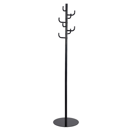 Coat Rack, 68" H, Black, 8 Hook(s) Absolute Business Supply