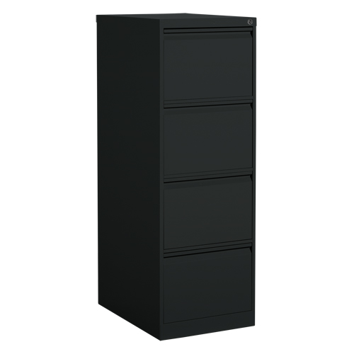 Classeur vertical, Acier, 4 tiroirs, 18-1/7" la x 25" p x 52" h, Noir Absolute Business Supply