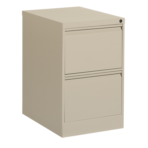Classeur vertical, Acier, 2 tiroirs, 18-1/7" la x 25" p x 29" h, Beige Absolute Business Supply