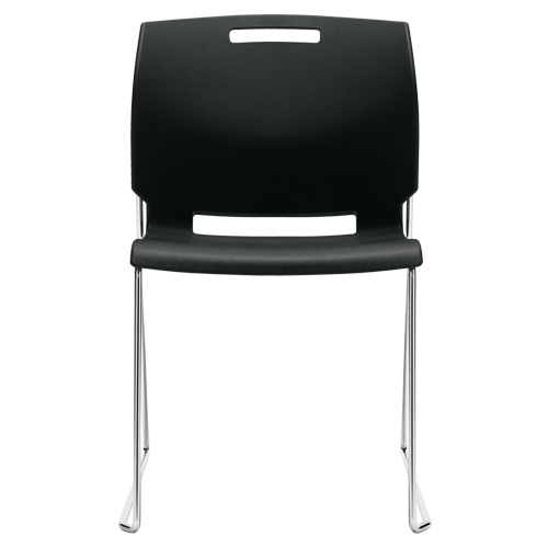 Chair, Plastic, 32-1/2" High, 300 lbs. Capacity, Black Absolute Business Supply